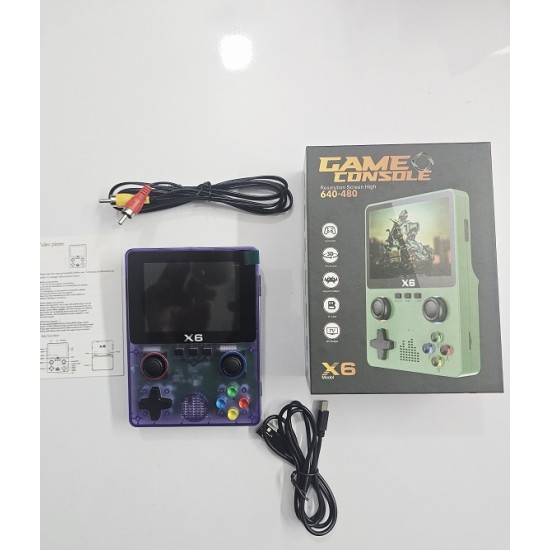 X6 Kids Game Handheld Game Console 32GB Purpel