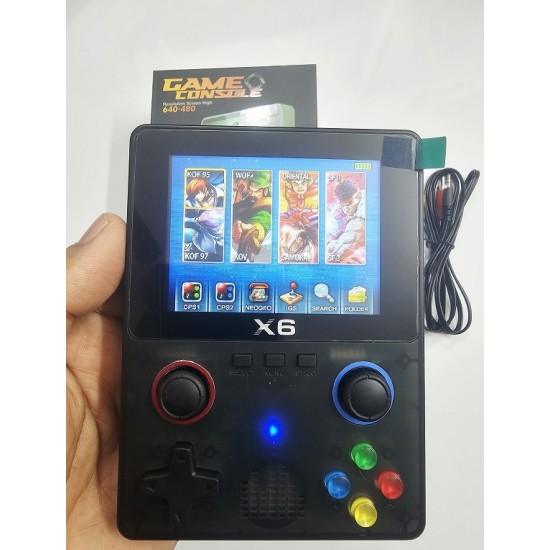 X6 Retro Handheld Game Console 32GB Kids Game Player Black