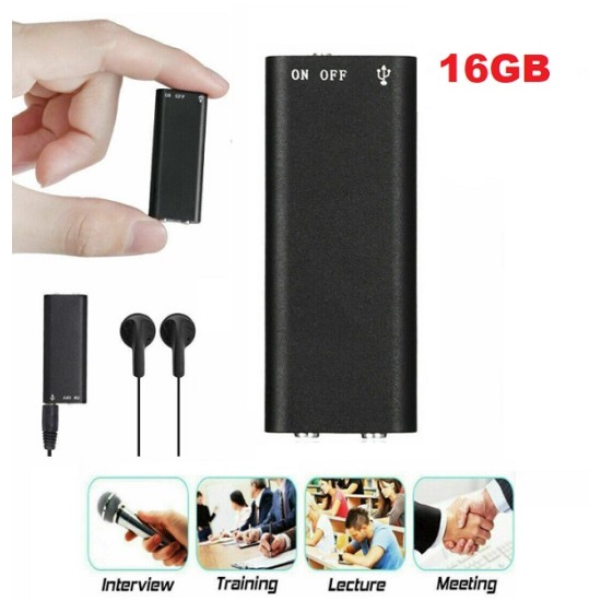 16GB Portable Digital Sound Voice Recorder