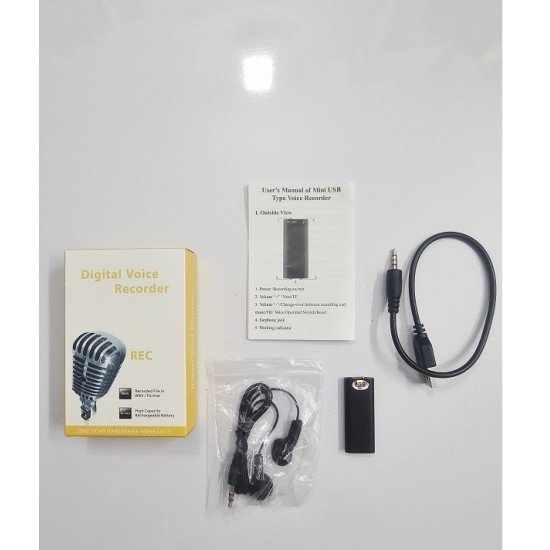 8GB Mini Hidden Audio Voice Recorder