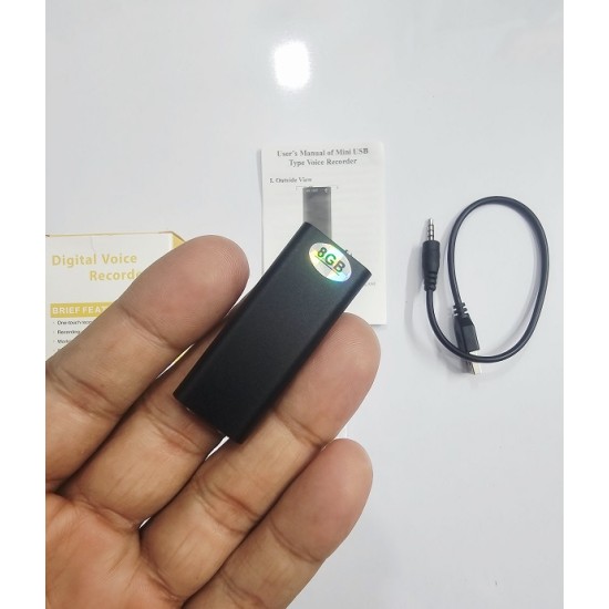 8GB Mini Hidden Audio Voice Recorder