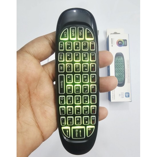 C120 Wireless Air Mouse With Keyboard RGB Backlight