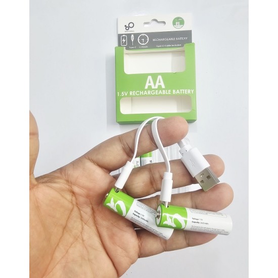 Lithium AA Batteries Rechargeable 2600mAh Battery 4Pcs