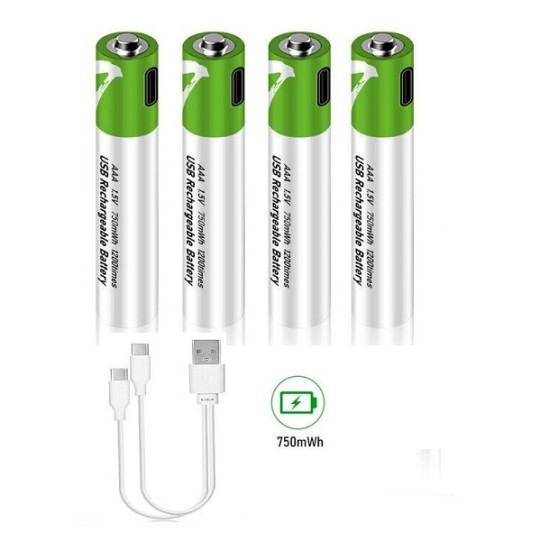 AAA Rechargeable Batteries 4Pcs