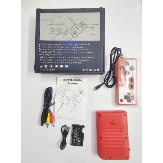 Sup Game Box Kids Game Player 400 in 2 Red