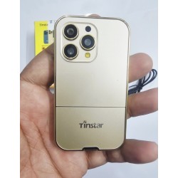 Tinstar T666 Mini Button Card Phone Gold