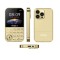 Tinstar T666 Mini Button Card Phone Gold