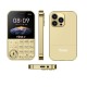 Tinstar T666 Mini Button Card Phone Gold