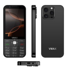 VMAX Note14 4G Android Button Phone 4GB RAM Black