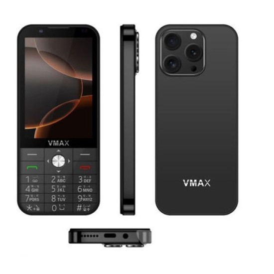 VMAX Note14 4G Android Button Phone 4GB RAM Black