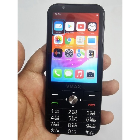 VMAX Note14 4G Android Button Phone 4GB RAM Black