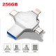 256GB 4 in 1 OTG Flash Drive Pendrive
