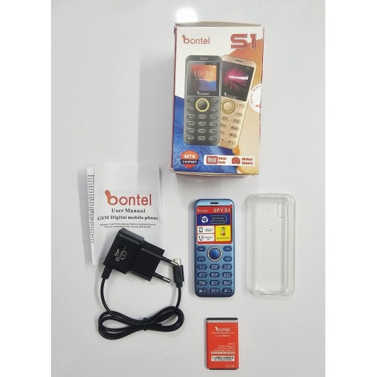 Bontel Spy S1 Mini Button Phone Metal Body Blue