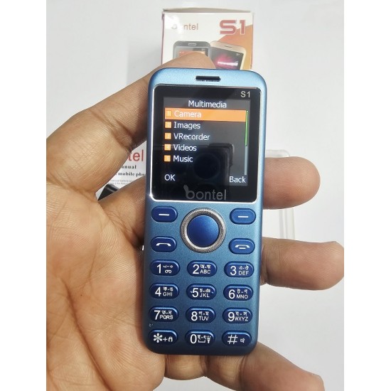 Bontel Spy S1 Mini Button Phone Metal Body Blue