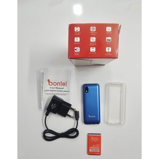 Bontel Spy S1 Mini Button Phone Metal Body Blue