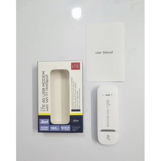 LTE 3 in 1 Wireless 4G USB MODEM with Wi-Fi HotSpot