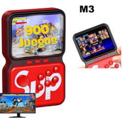 M3 Game Box 900 Games Classic Kids Game Console Red