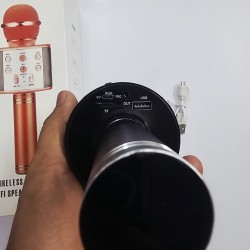 Portable Handheld WS858 Wireless Bluetooth Karaoke Microphone With Mic