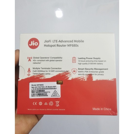 Jio MF680s 4G WiFi Mobile Hotspot Pocket Router