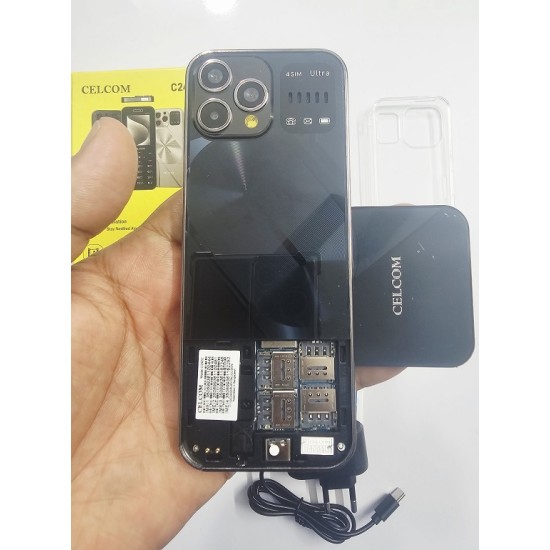 Celcom C2402 Button Phone Four Sim Black