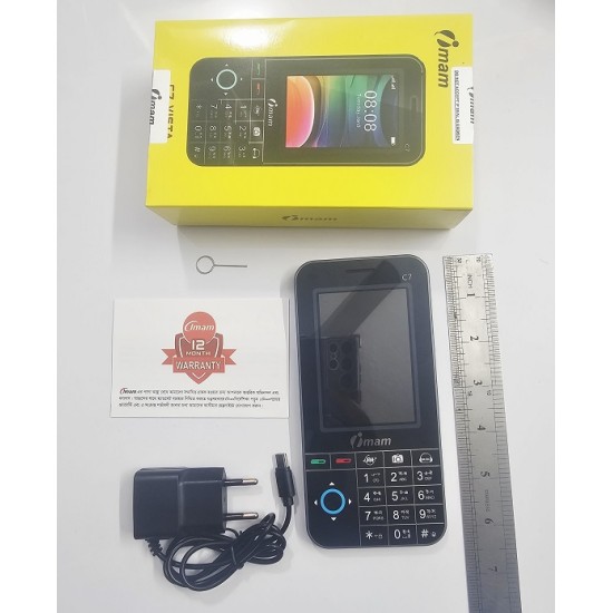 imam C7 Vista Button Phone 3.5 inch Display Gray