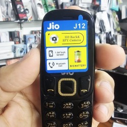 Jio J12 Mini Button Phone Dual Sim With Cover Black