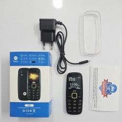 Jio J12 Mini Button Phone Dual Sim With Cover Black