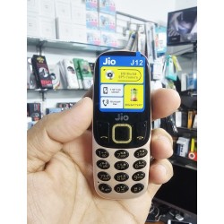 Jio J12 Mini Phone With Cover Gold