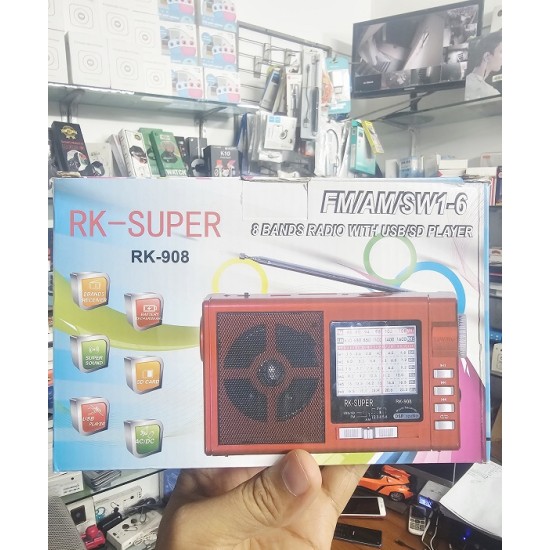 RK Super 8 Band 908 Bluetooth FM Radio