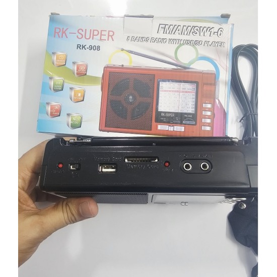 RK Super 8 Band 908 Bluetooth FM Radio