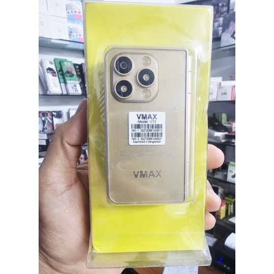 Vmax v72 flip Folding Phone Two Display Gold