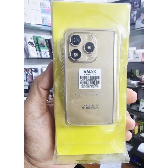 Vmax i72 flip Folding Phone Two Display Gold