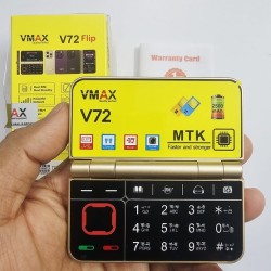 Vmax i72 flip Folding Phone Two Display Gold