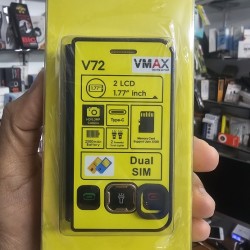 Vmax i72 flip Mini Folding Phone Dual Display Dual Sim Black