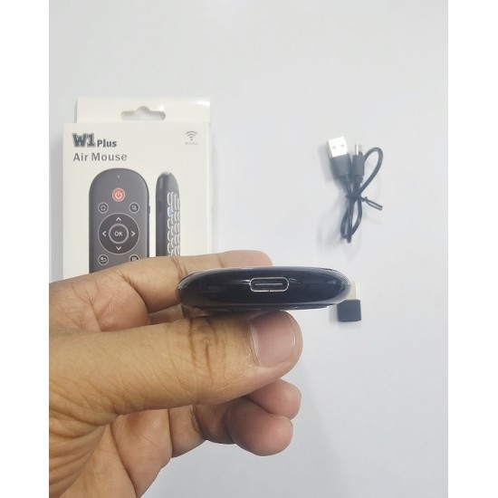 W1 Plus Wireless Air Mouse Remote with Keyboard Voice Control