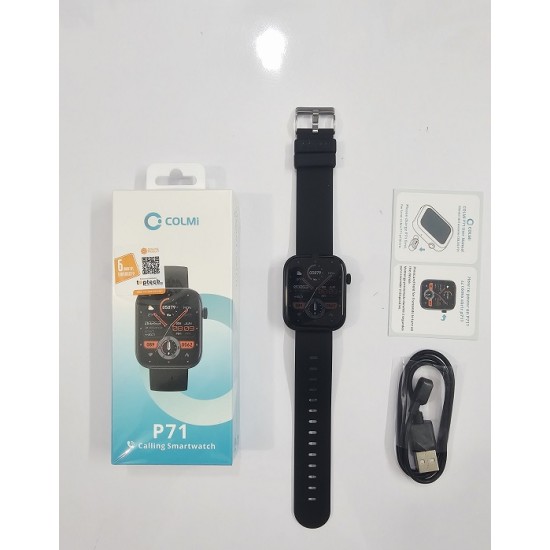 Colmi P71 Bluetooth Call Smartwatch Black