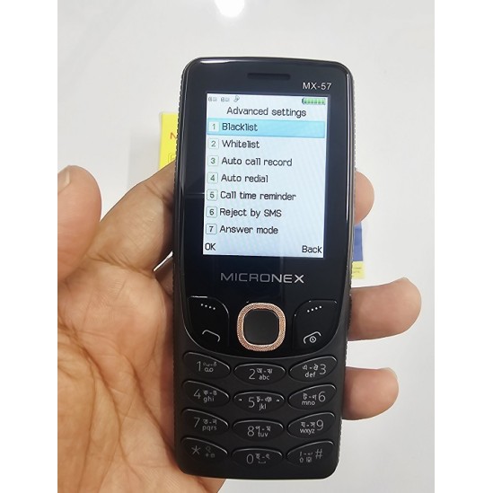 Micronex MX-57 Win Phone Metal Body Black
