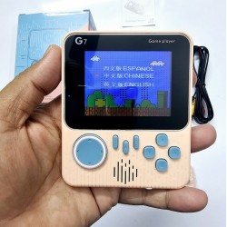 G7 HandHeld Kids Game Player Game Box Extra Controller Pink