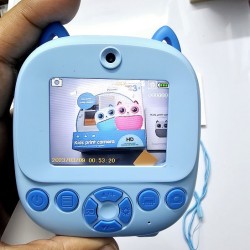Kids Print instant Digital Camera Dual Camera Blue