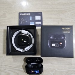 A9 Pro ANC ENC Wireless Earbuds Touch Control Double Dark Noise Reduction Black