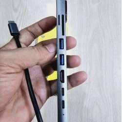 8 In 1 Type C 3 1 To 4k HdTV Hub Adapter With Sd Tf Rj45 Port