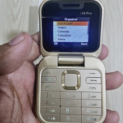 i16 Pro Flip Mobile Phone Magic Voice Gold