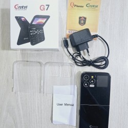 Gretel G7 Fold Phone Dual Display With Case Black