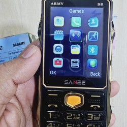 Sanee S8 Army Power Bank Phone 6000mAh Dual Sim Black