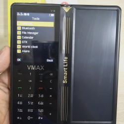 Vmax V18 Notepad Fold Phone With Wrighting pad Purple