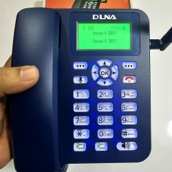 DLNA ZT900 Pro Land Phone Dual Sim FM Radio Blue