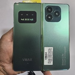 Vmax V18 Notepad Fold Phone With Wrighting pad Green