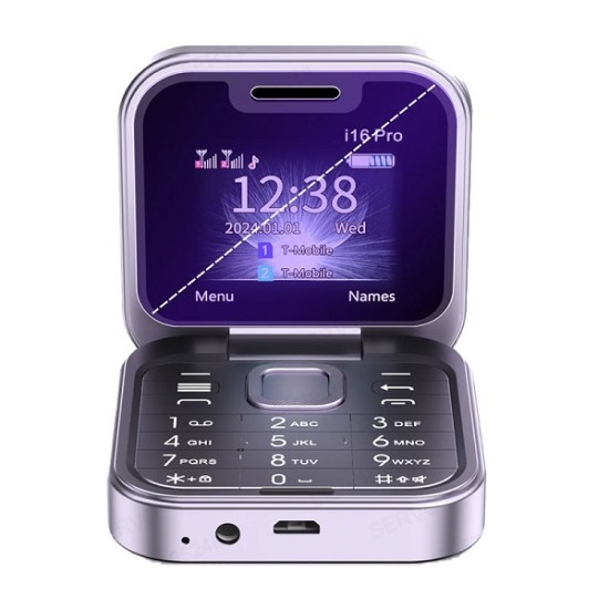i16 Pro Folding Phone Magic Voice Purpel