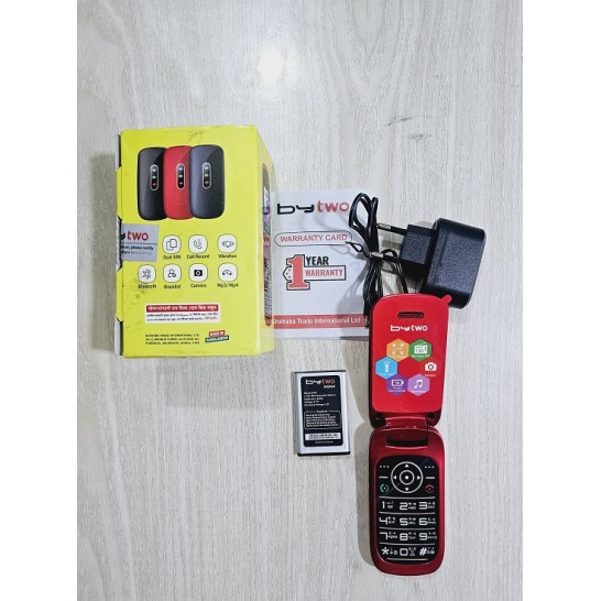 Bytwo B301 folding Flip Mobile Phone Red Magic Voice