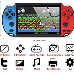 X7 Handheld Game Console Kids Game Player 10000 Games Build in